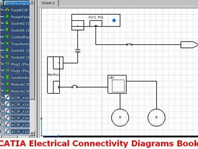 طراحی مدارهای سیستم های توزیع برق و فرمان در محیط Electrical Connectivity Diagrams نرم افزار CATIA
