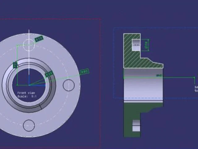 استخراج مدل سه بعدي قطعه با تركيب نماهاي دوبعدي در محیط 2D Layout for 3D Design نرم افزار CATIA