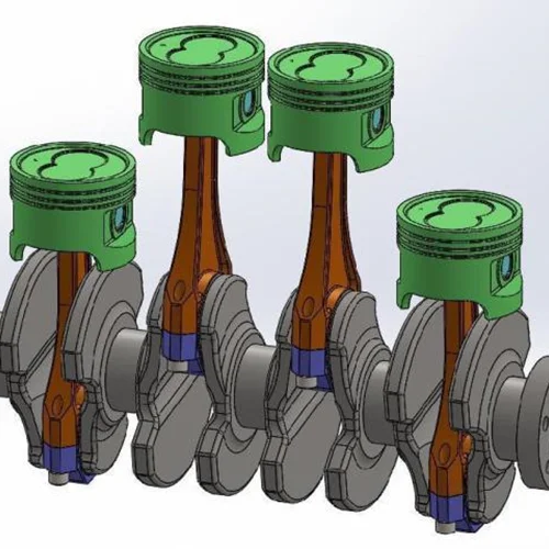 مدل سازی و مونتاژ موتور چهار سیلندر در SolidWorks