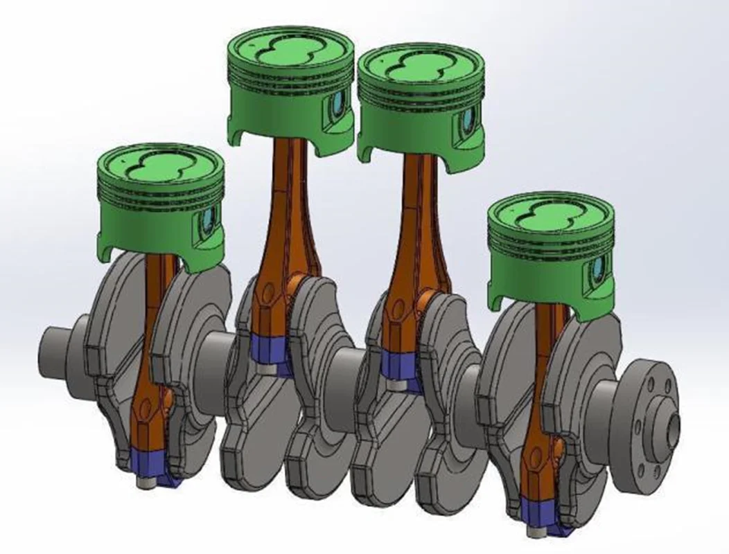 مدل سازی و مونتاژ موتور چهار سیلندر در SolidWorks