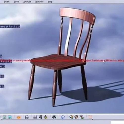 مدل سازی و مونتاژ صندلی در CATIA