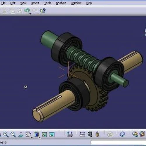 طراحی و مونتاژ گیربکس حلزونی در CATIA