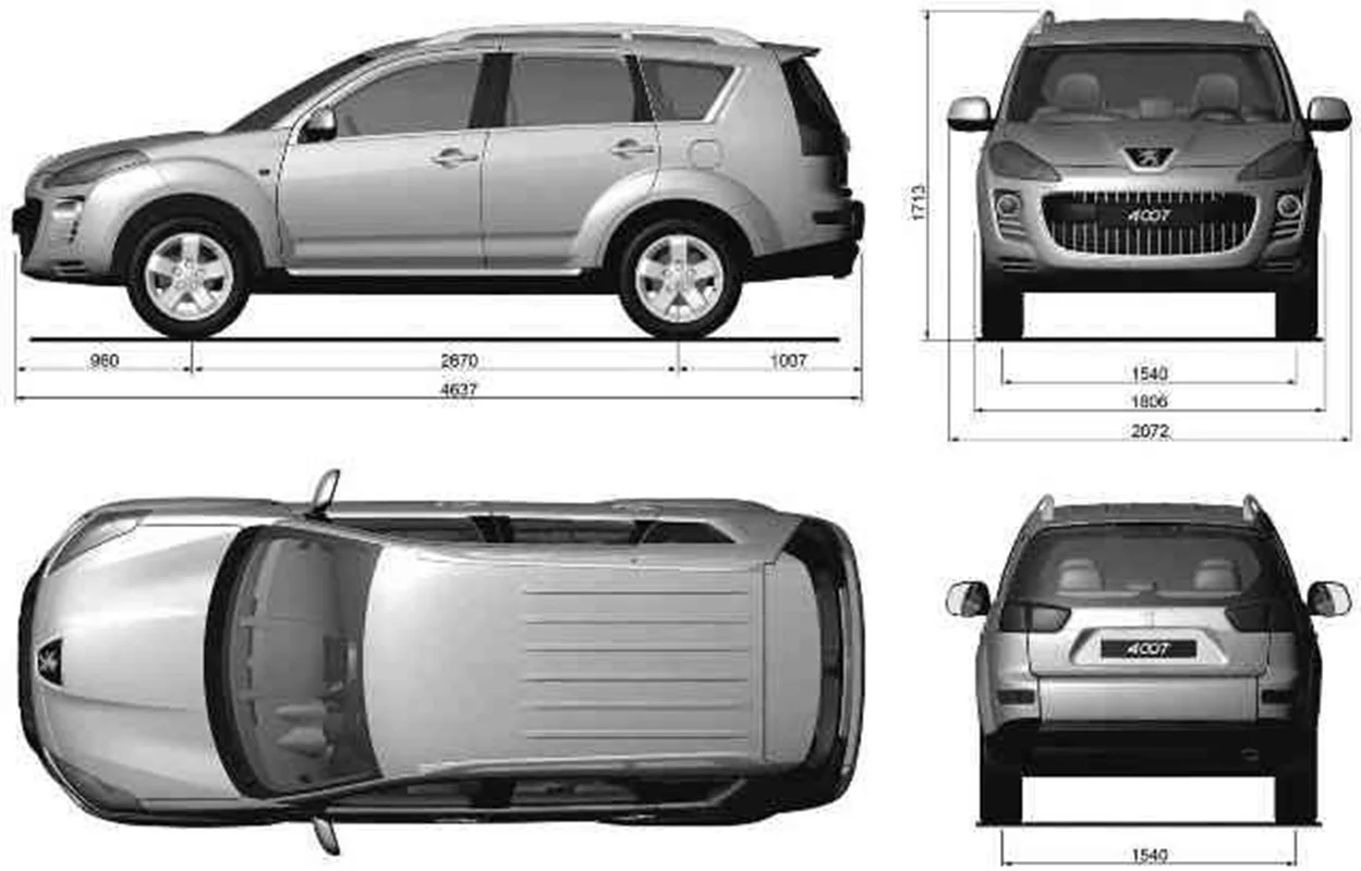 دانلود بلوپرینت (BluePrint) و نقشه های آماده جهت طراحی و مدلسازی سه بعدی خودرو