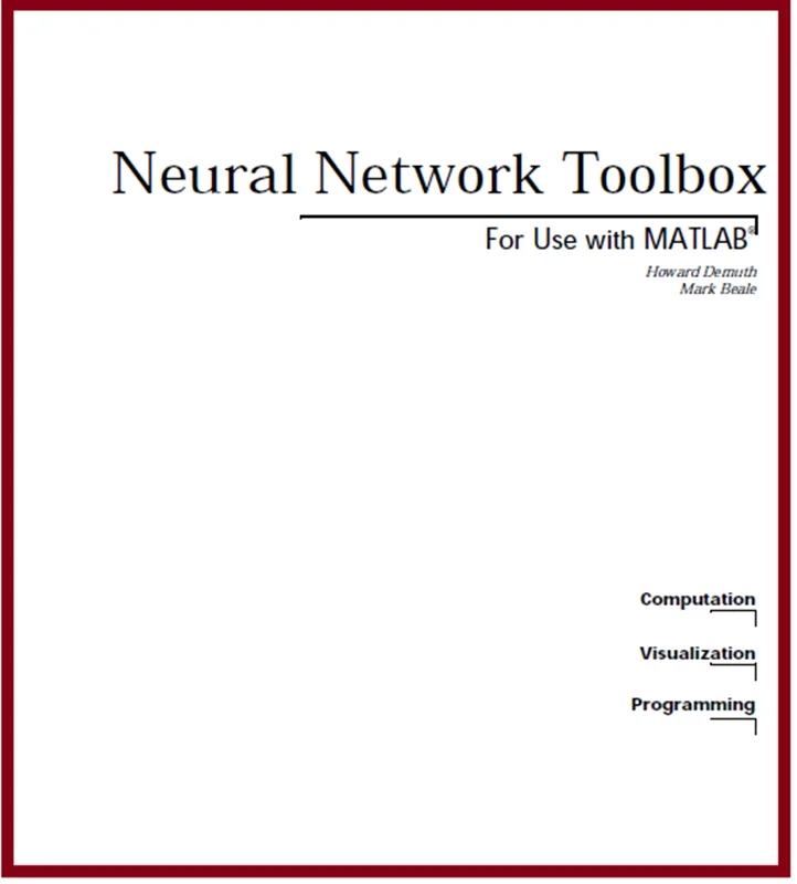 آموزش متلب، کتاب آموزش جعبه ابزار شبکه عصبی (Neural Network Toolbox) در نرم افزار MATLAB