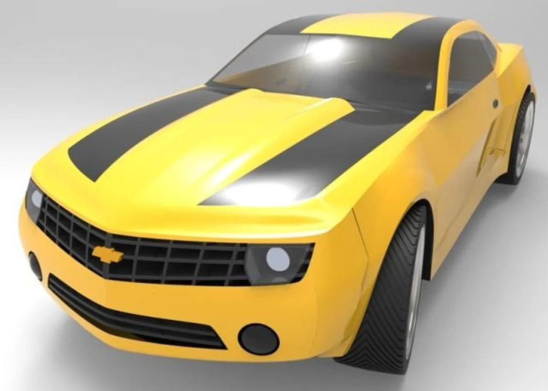 مدل سازی بدنه خودرو کامارو در SolidWorks