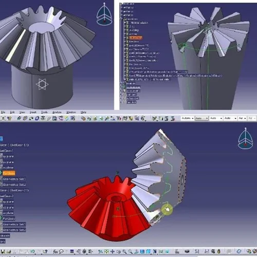 طراحی و مونتاژ چرخدنده مخروطی در نرم افزار کتیا