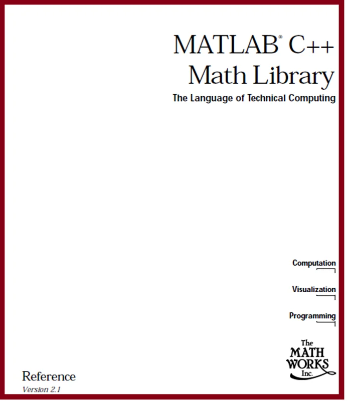 Matlab C++ Math Library