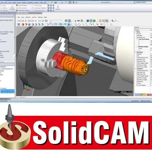 طراحی پروسه ماشینکاری و استخراج G code با SolidCAM