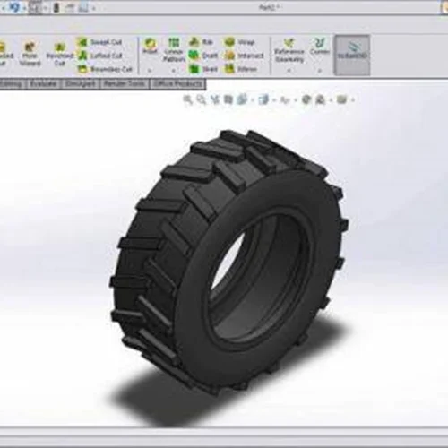 مدل سازی تایر تراکتور در SolidWorks